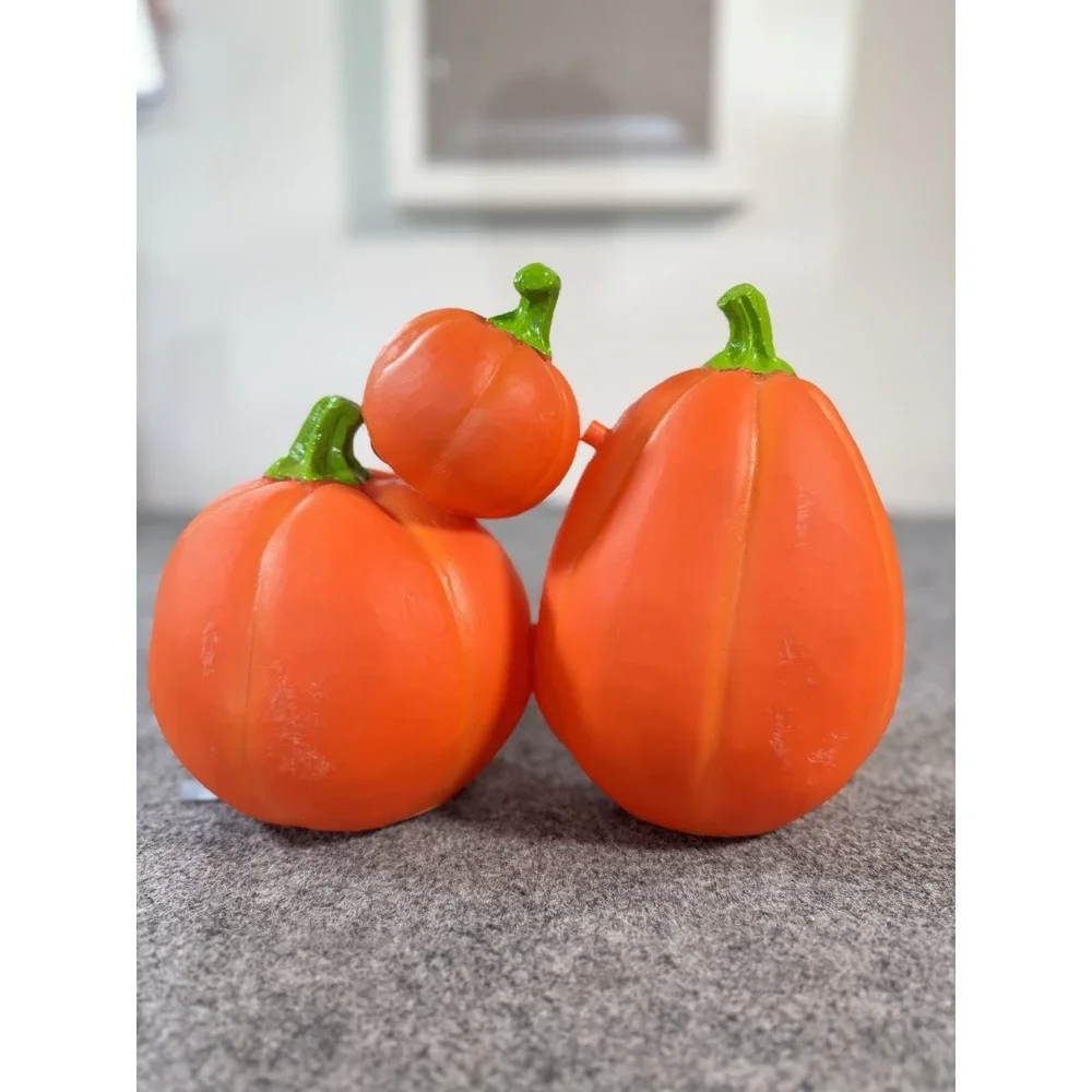 Vintage Light Up Gemmy Pumpkin set 